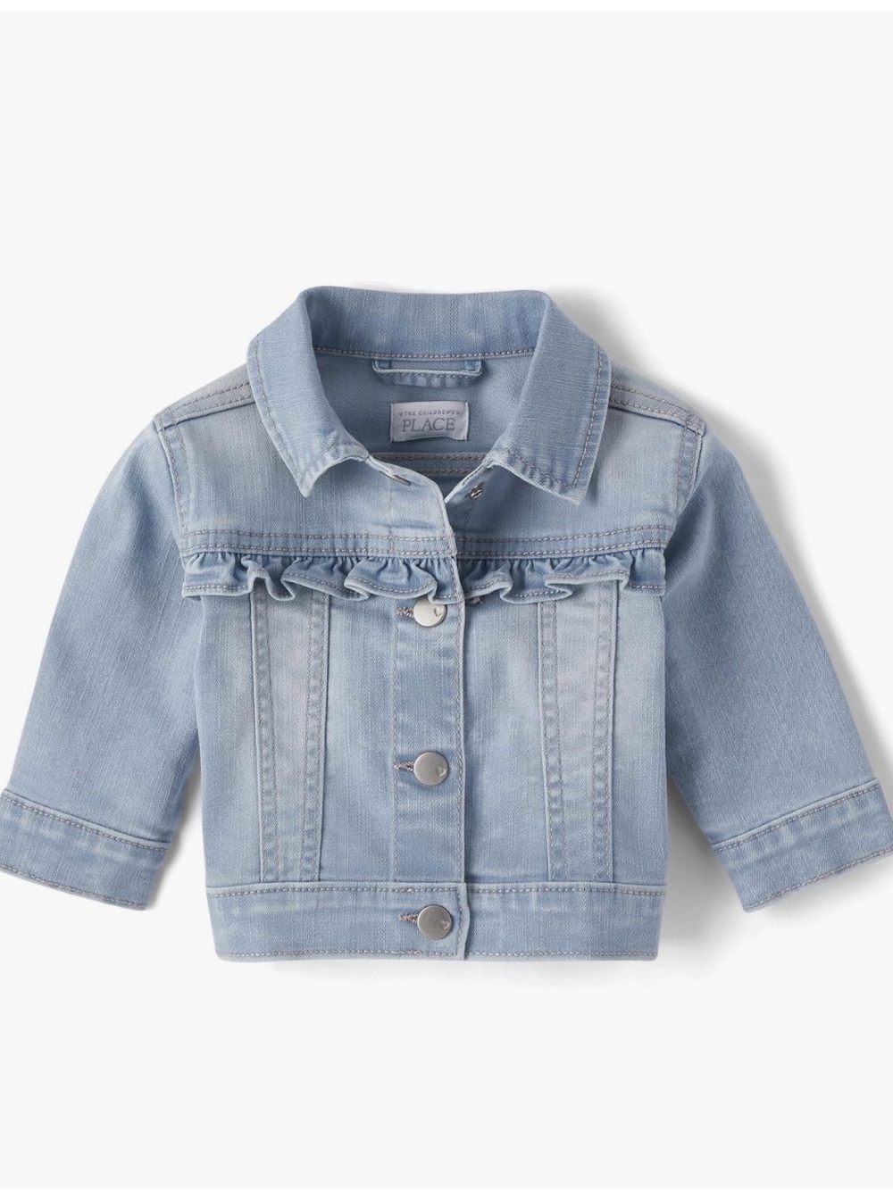 The Children's Place Light Wash Denim Jacket 0-3M Baby Girl